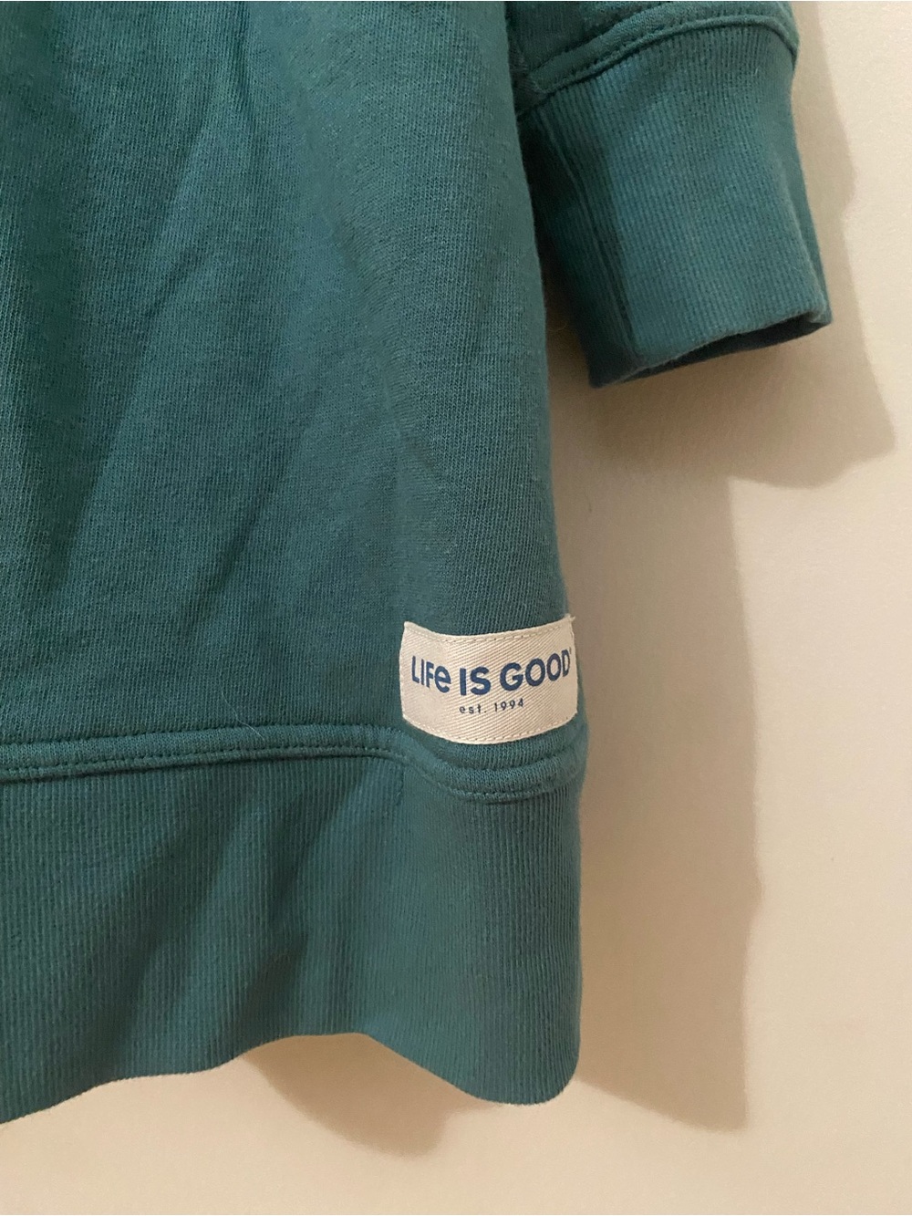 Life Is Good Teal Green Hooded Cardigan - Picture 3 of 4